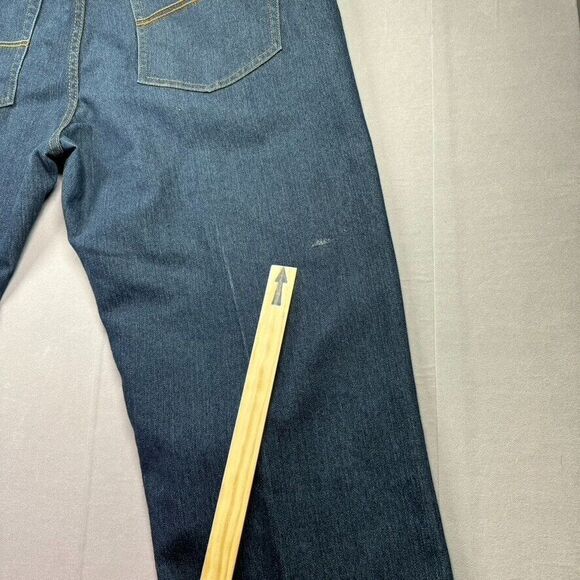 Linea Uomo Jeans Mens 42x30 Blue Relaxed Baggy Denim Skate Grunge Dark Wash‎ - Picture 13 of 16